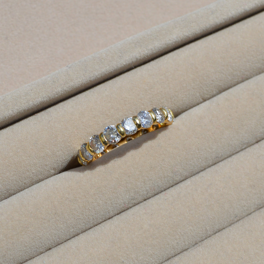 18ct Yellow Gold Diamond Eternity Wedding Ring