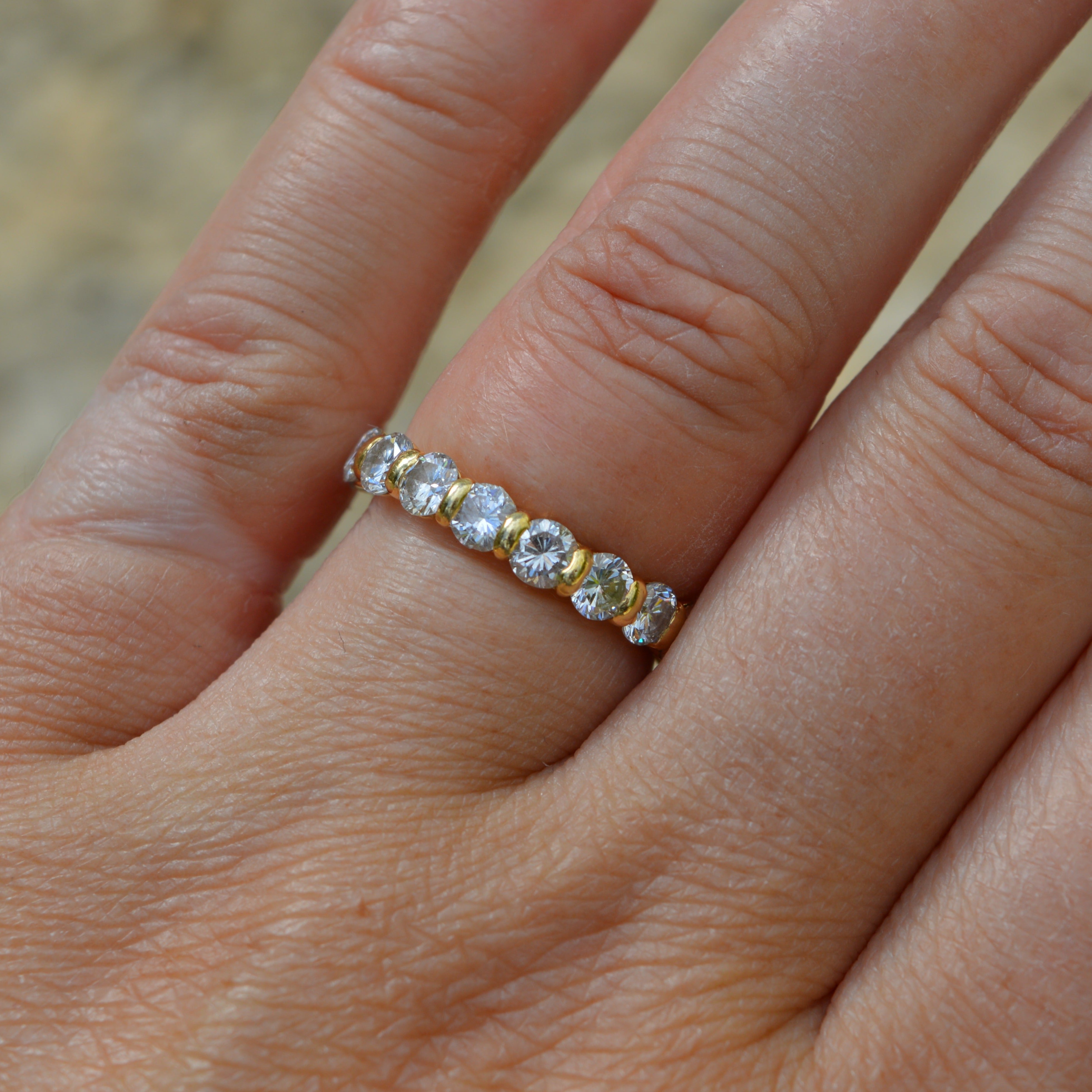 18ct Yellow Gold Diamond Eternity Wedding Ring