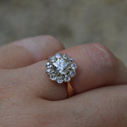 Antique Diamond Cluster Engagement Ring