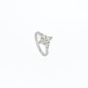 Marquise Diamond Three Stone Engagement Ring