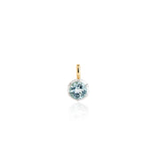 March Birthstone 0.50ct Aquamarine Georgian Inspired Setting in White Gold Pendant