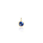 September Birthstone 0.50ct Sapphire in Georgian Inspired Yellow Gold Setting Pendant