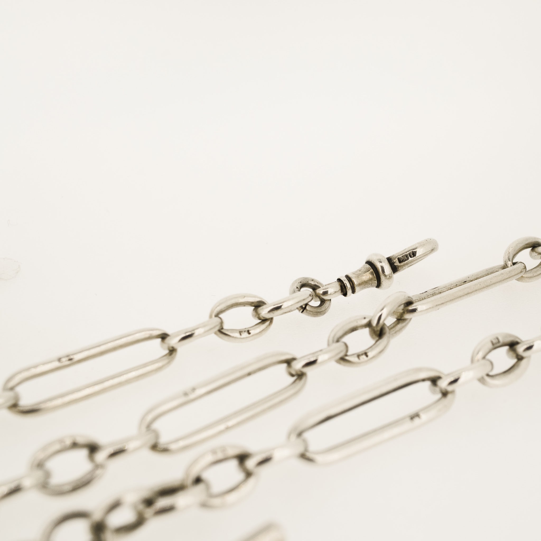 Silver albert chain on sale necklace